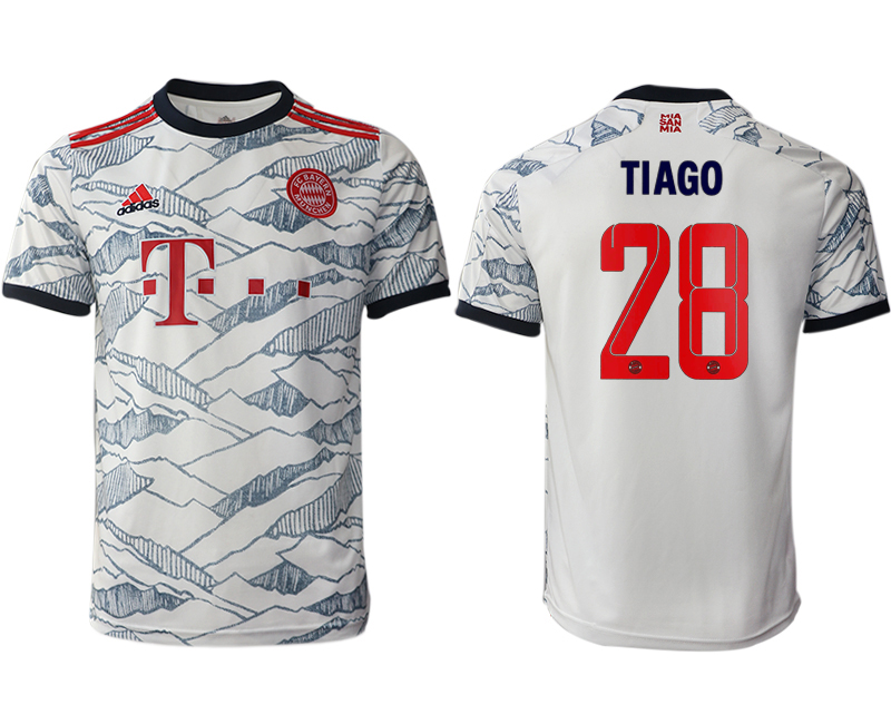Men 2021-2022 Club Bayern Munich Second away aaa version white #28 Soccer Jersey->bayern munich jersey->Soccer Club Jersey
